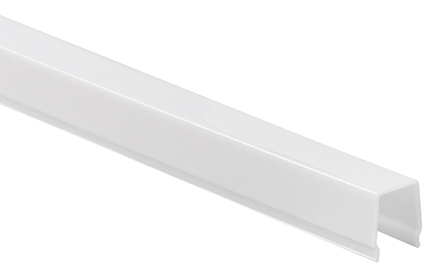1/2" U Cover Square White
