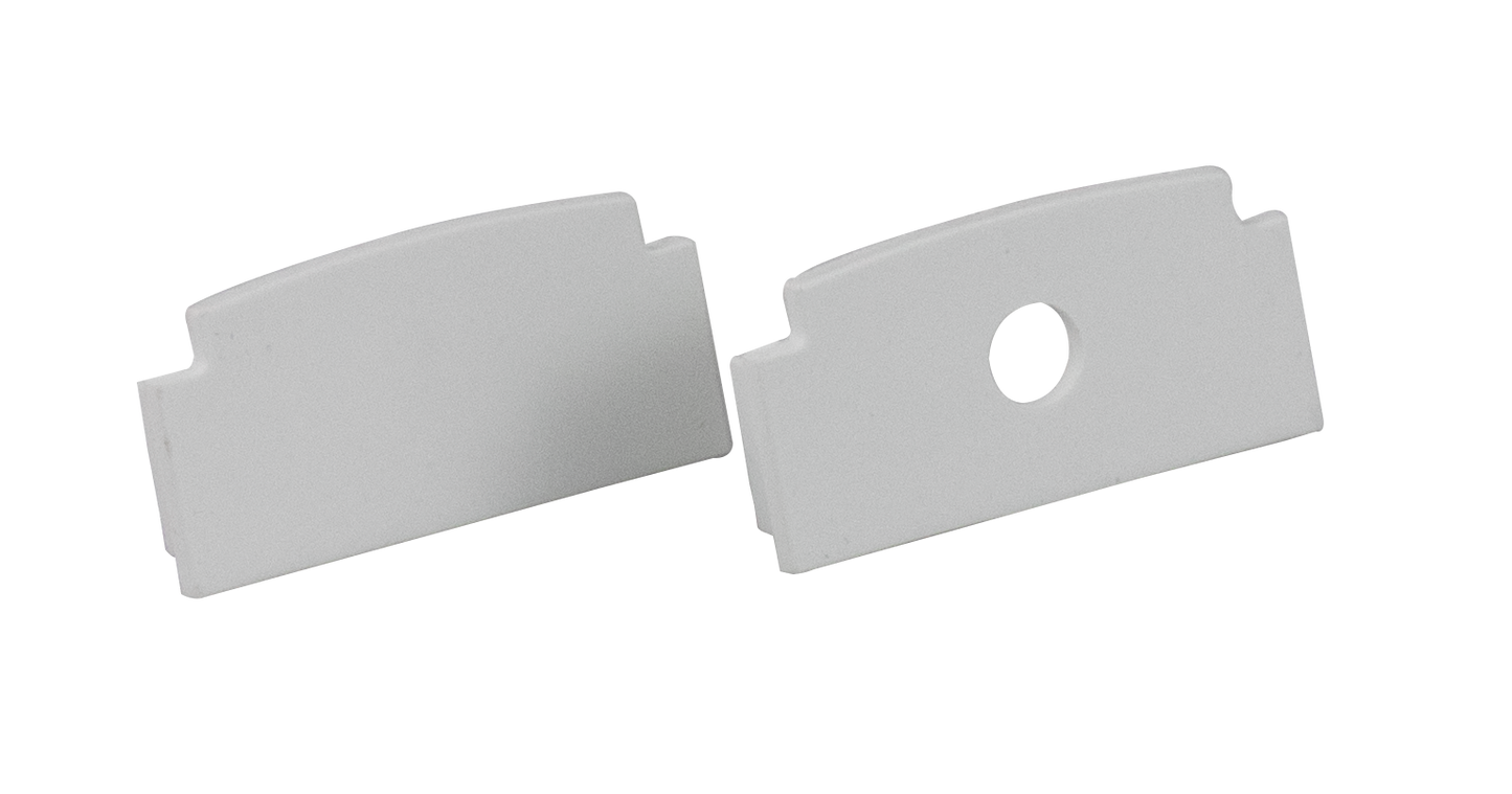 1" White end Caps