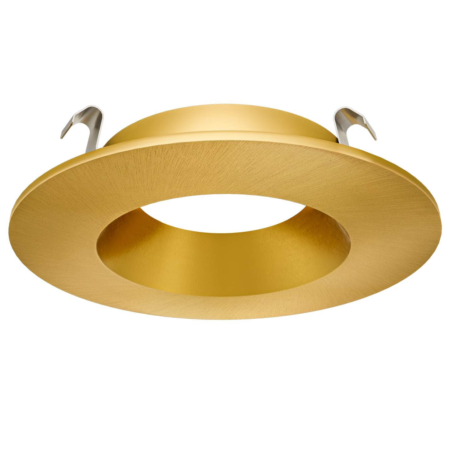 4 Inch Brushed Brass Round Trim