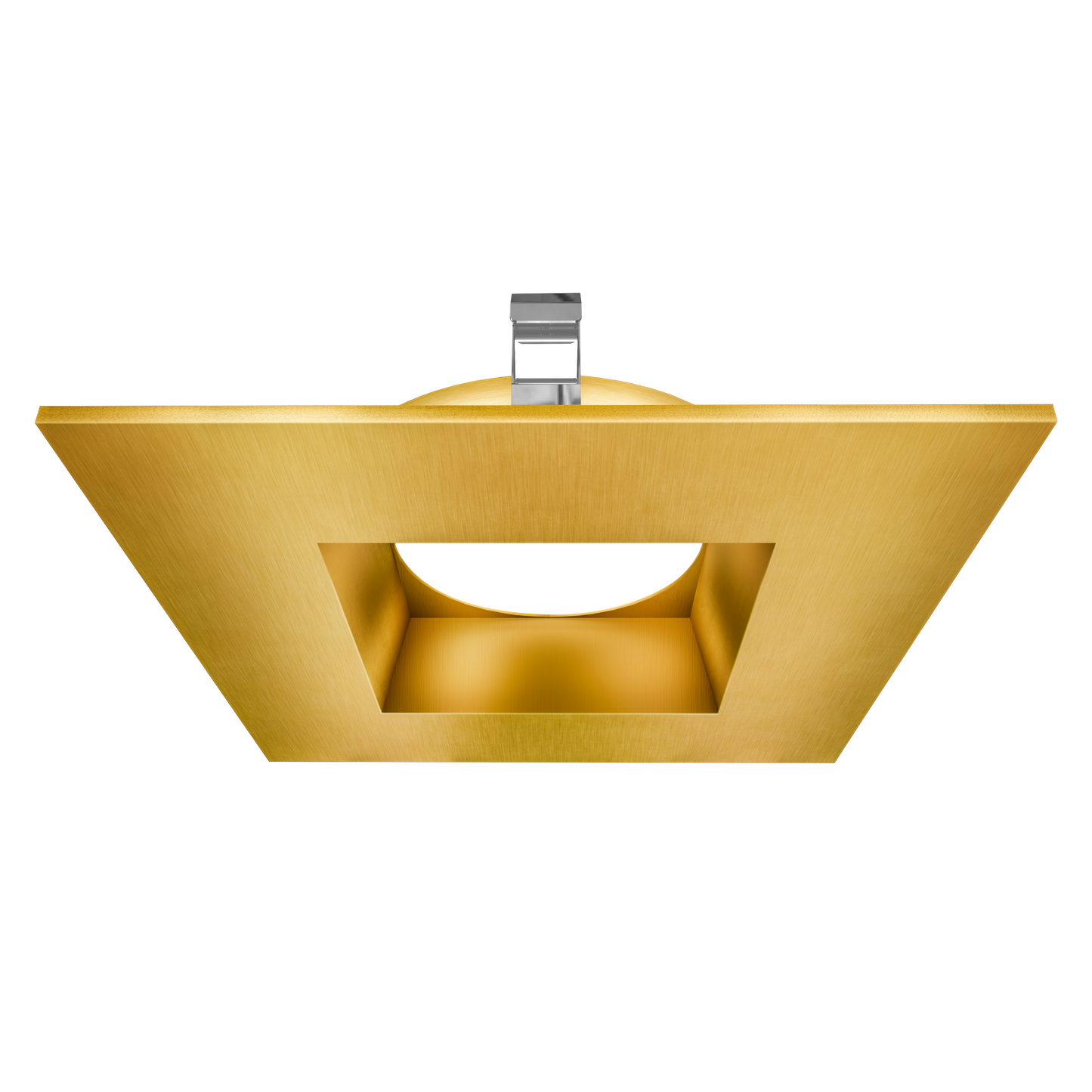 4 Inch Brushed Brass Square Trim
