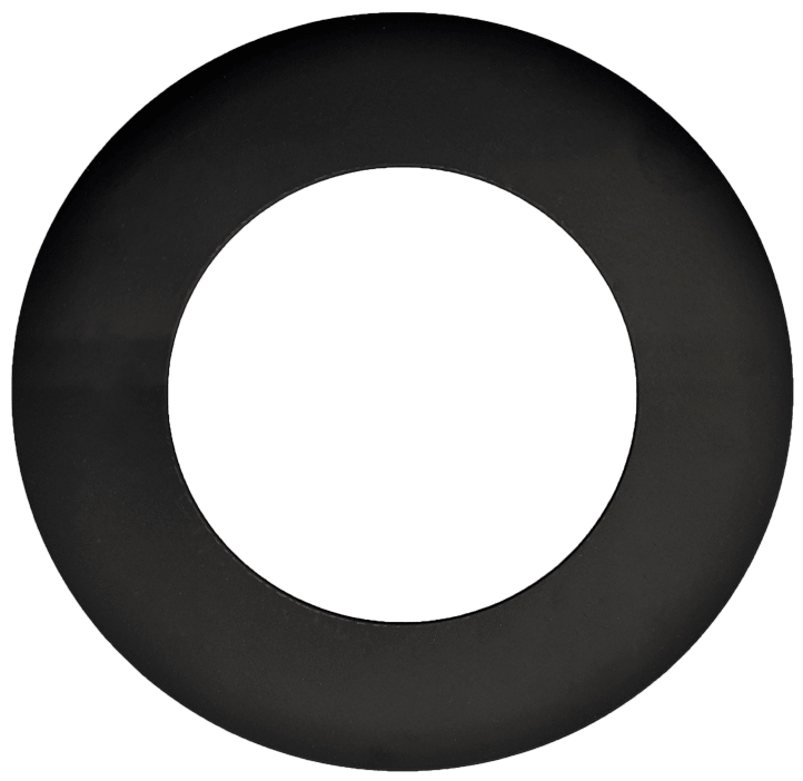 4" Round Slim Black Cover