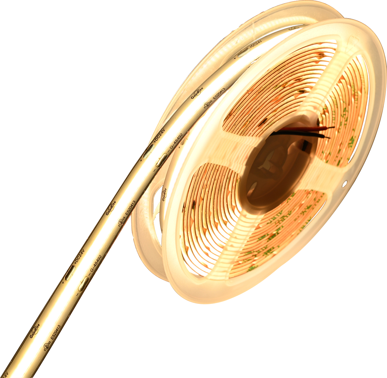 5.5W 24V COB Tape Light 100ft 3500k