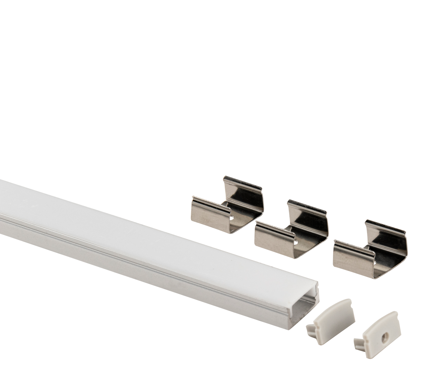 1/2" Aluminum Surface Mount Channel Silver