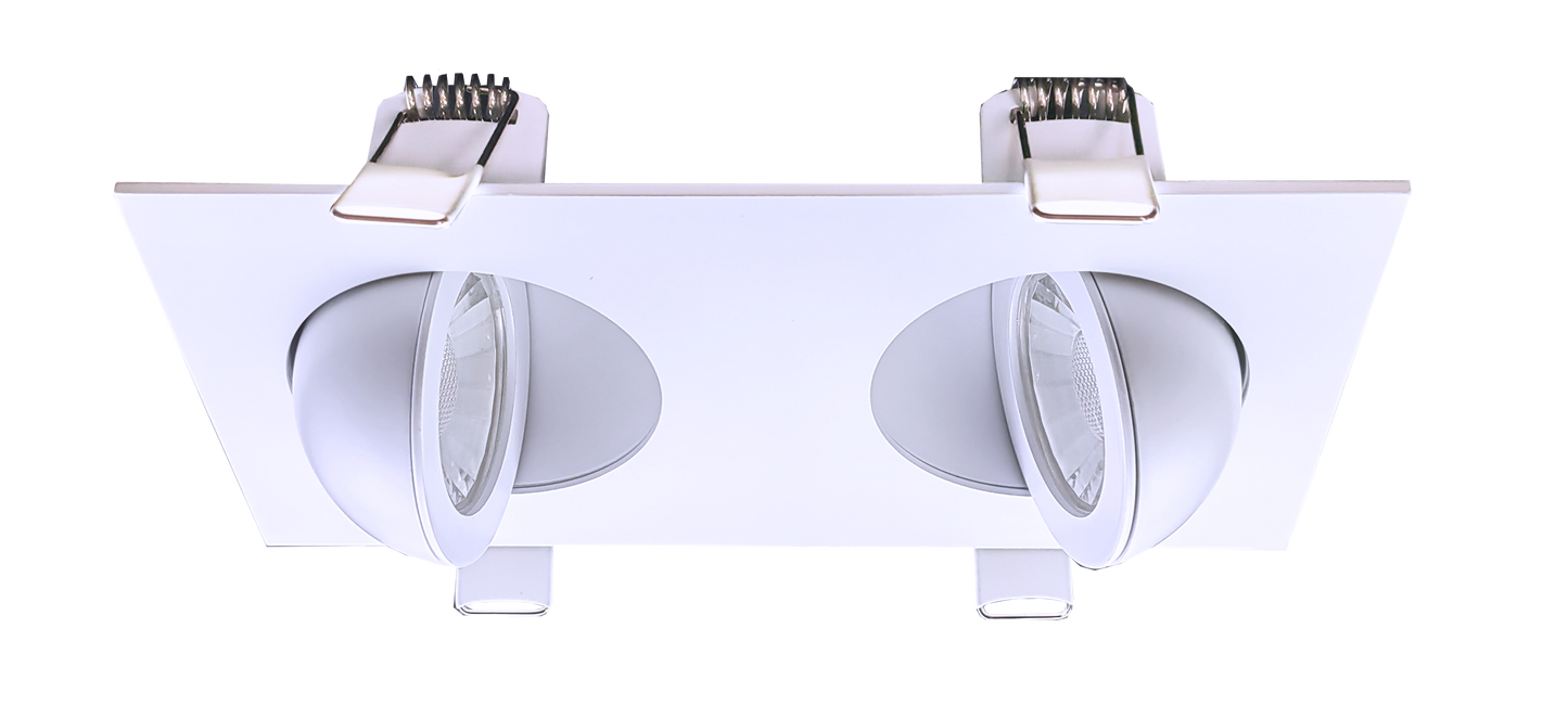 3" double head multiple floating gimbal White