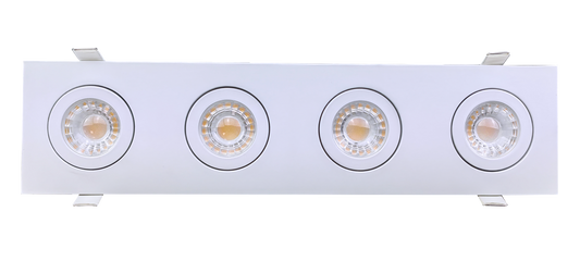 3" Four head multiple floating gimbal White