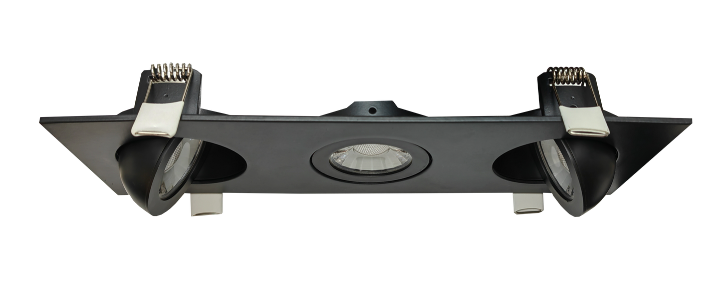 3" Triple head multiple floating gimbal White
