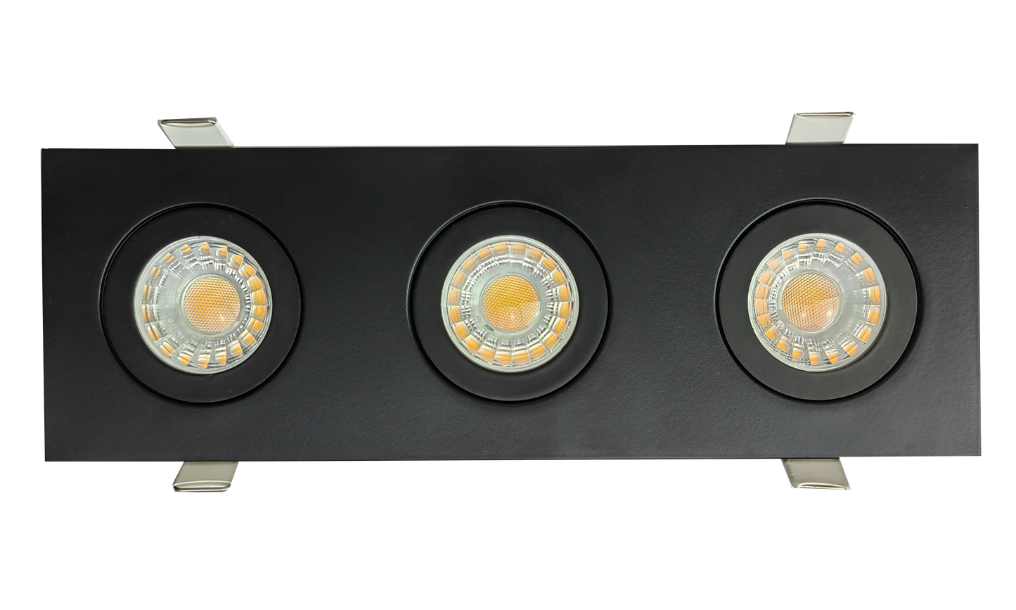 3" Triple head multiple floating gimbal White