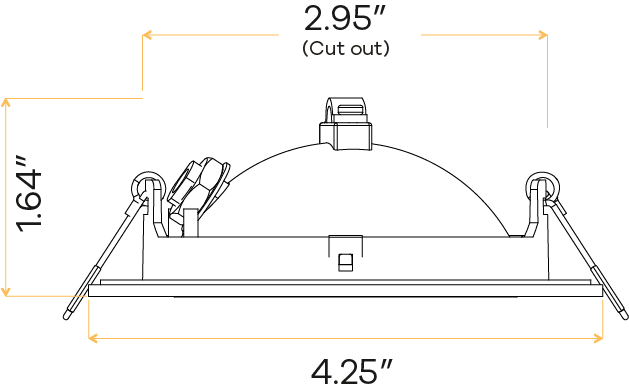 3.5" Single head multiple floating gimbal White