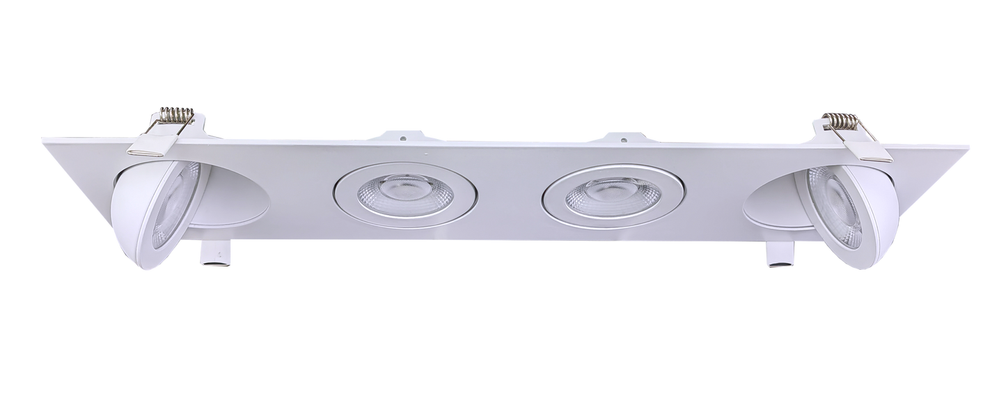 3.5" Four head multiple floating gimbal White