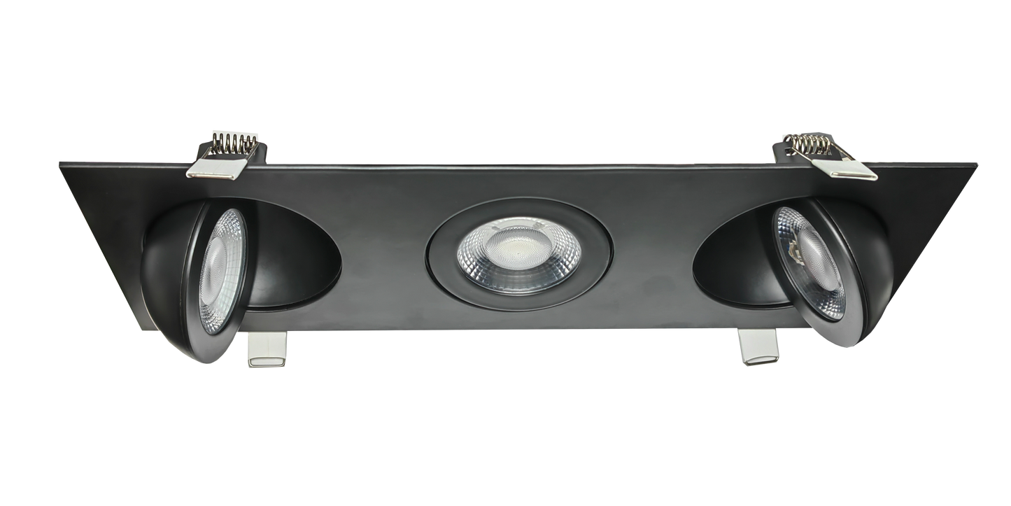 3.5" Triple head multiple floating gimbal White