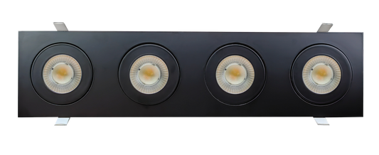 3.5" Four head multiple floating gimbal White
