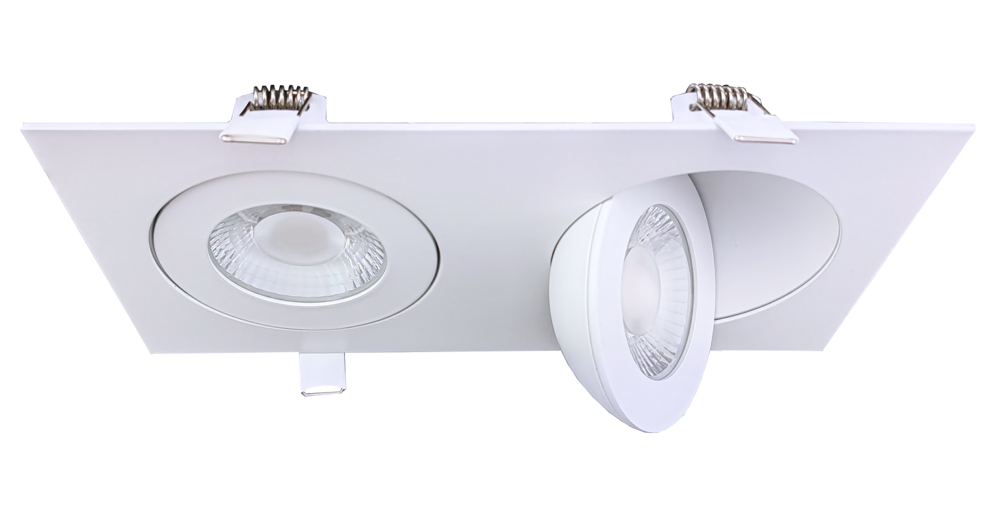 4" double head multiple floating gimbal White
