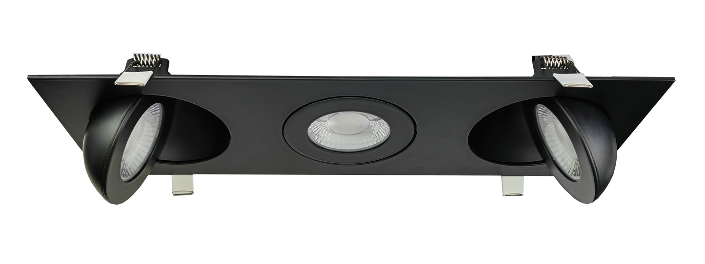 4" Triple head multiple floating gimbal White