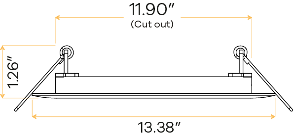 12" Round Flushed slim