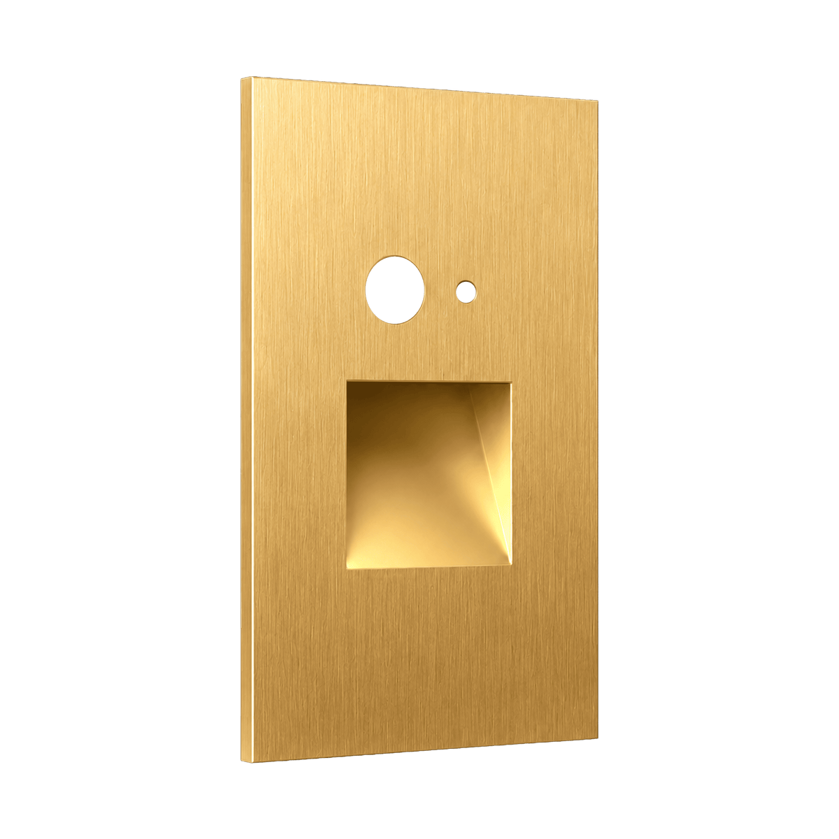 Vertical Step light MS+PC Brushed Brass Cover