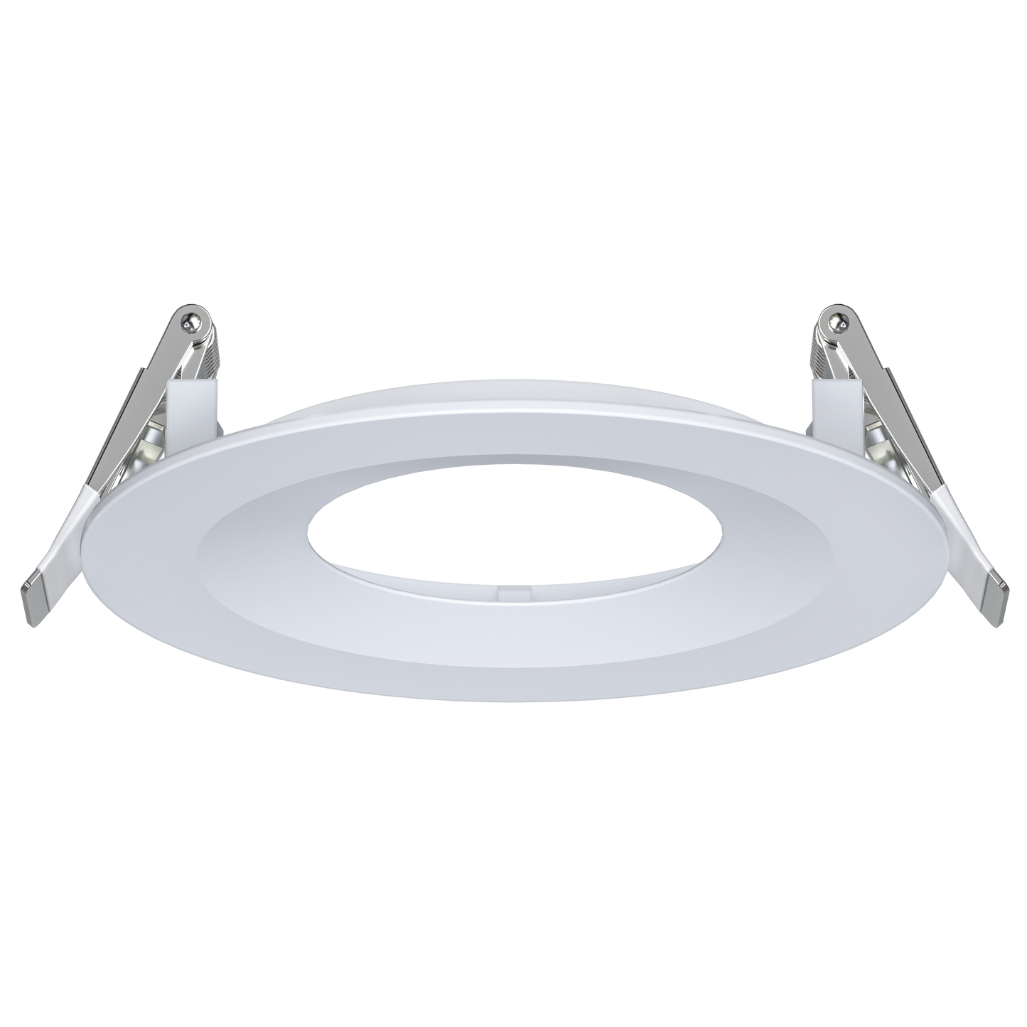 4 inch white round ultra shallow trim