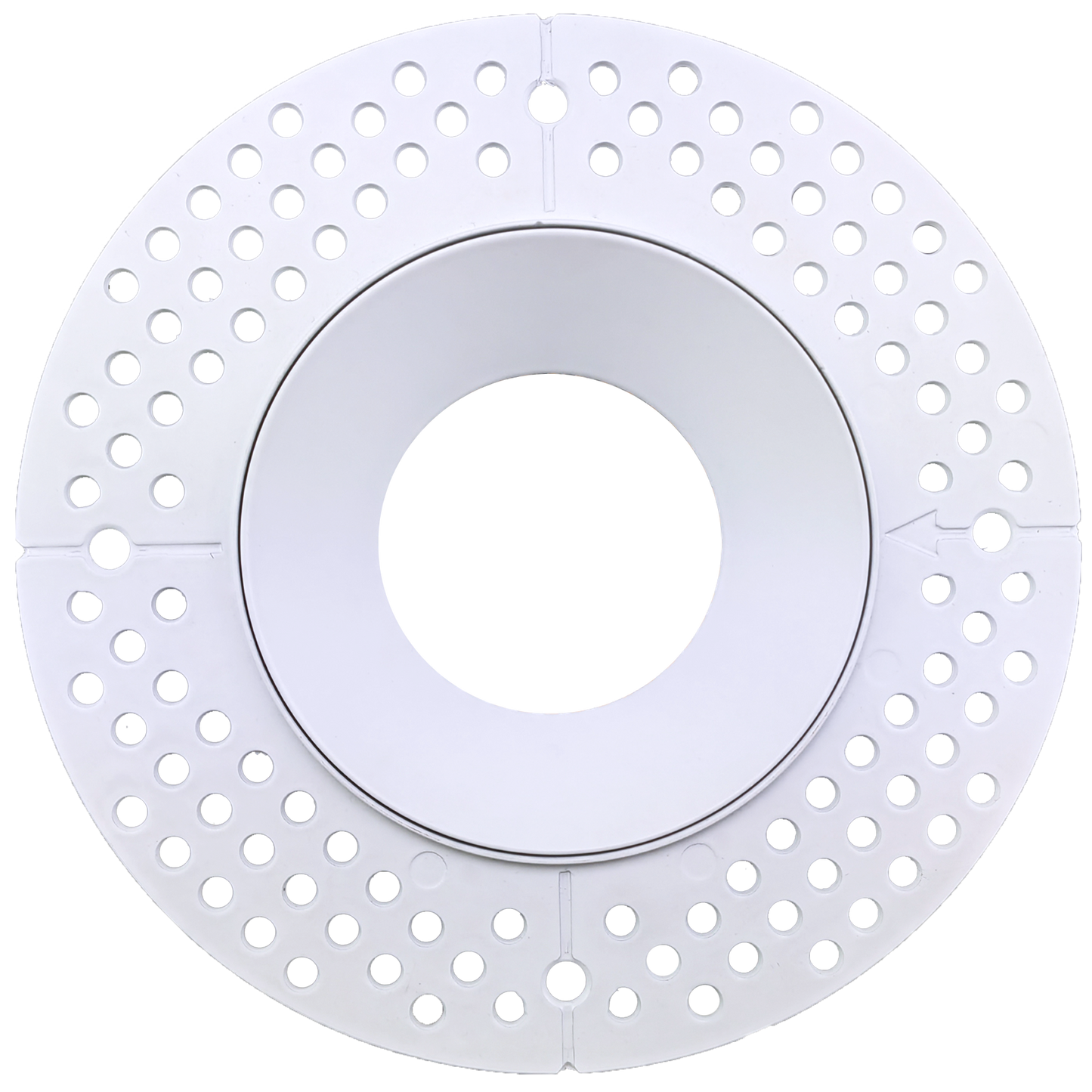 4 Inch White Round Trimless Kit