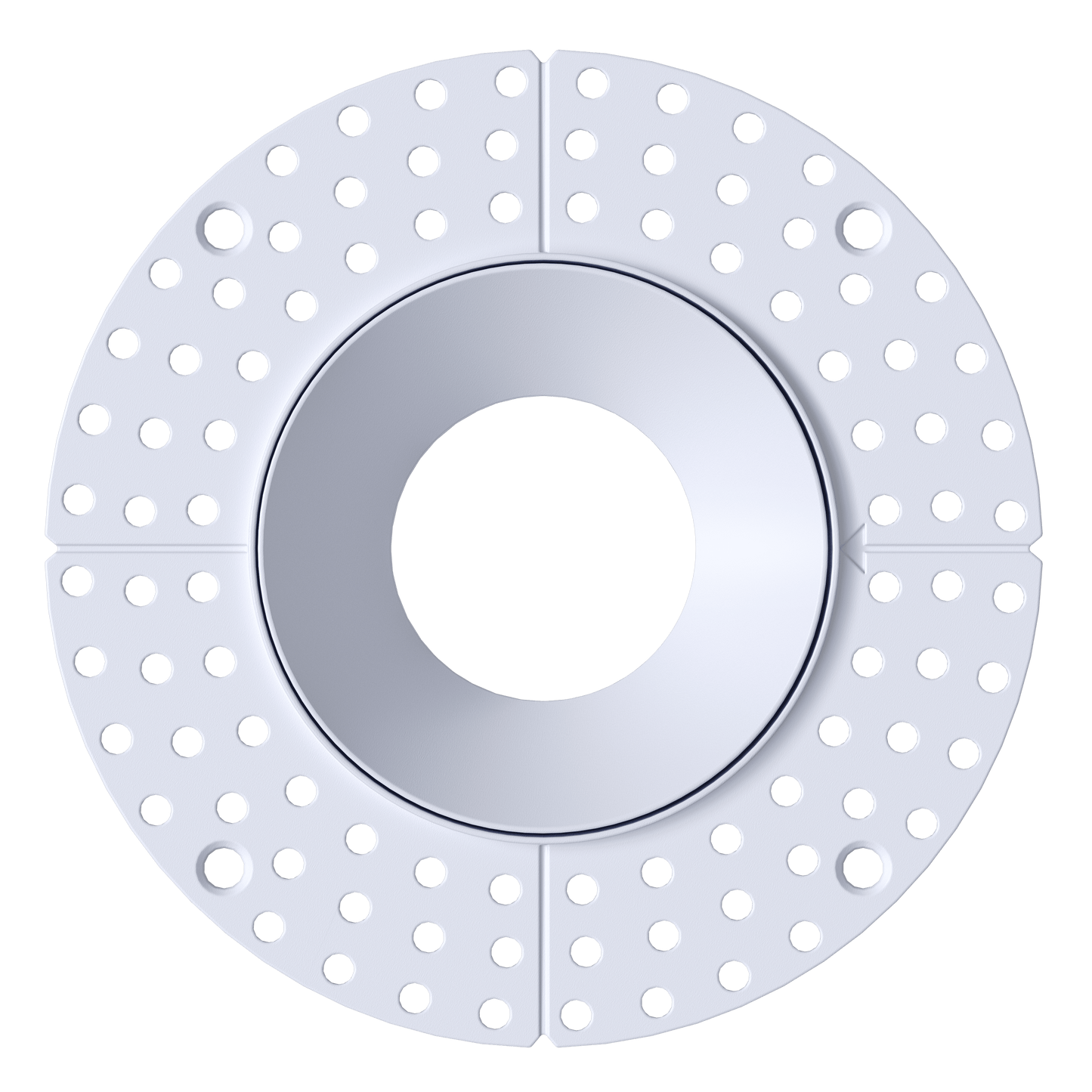 4 Inch White Round Trimless Kit