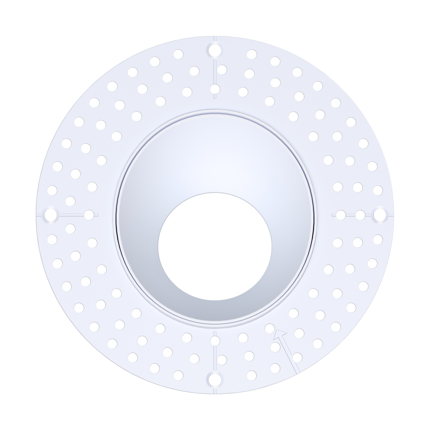 4 Inch White Wall Wash Round Trimless