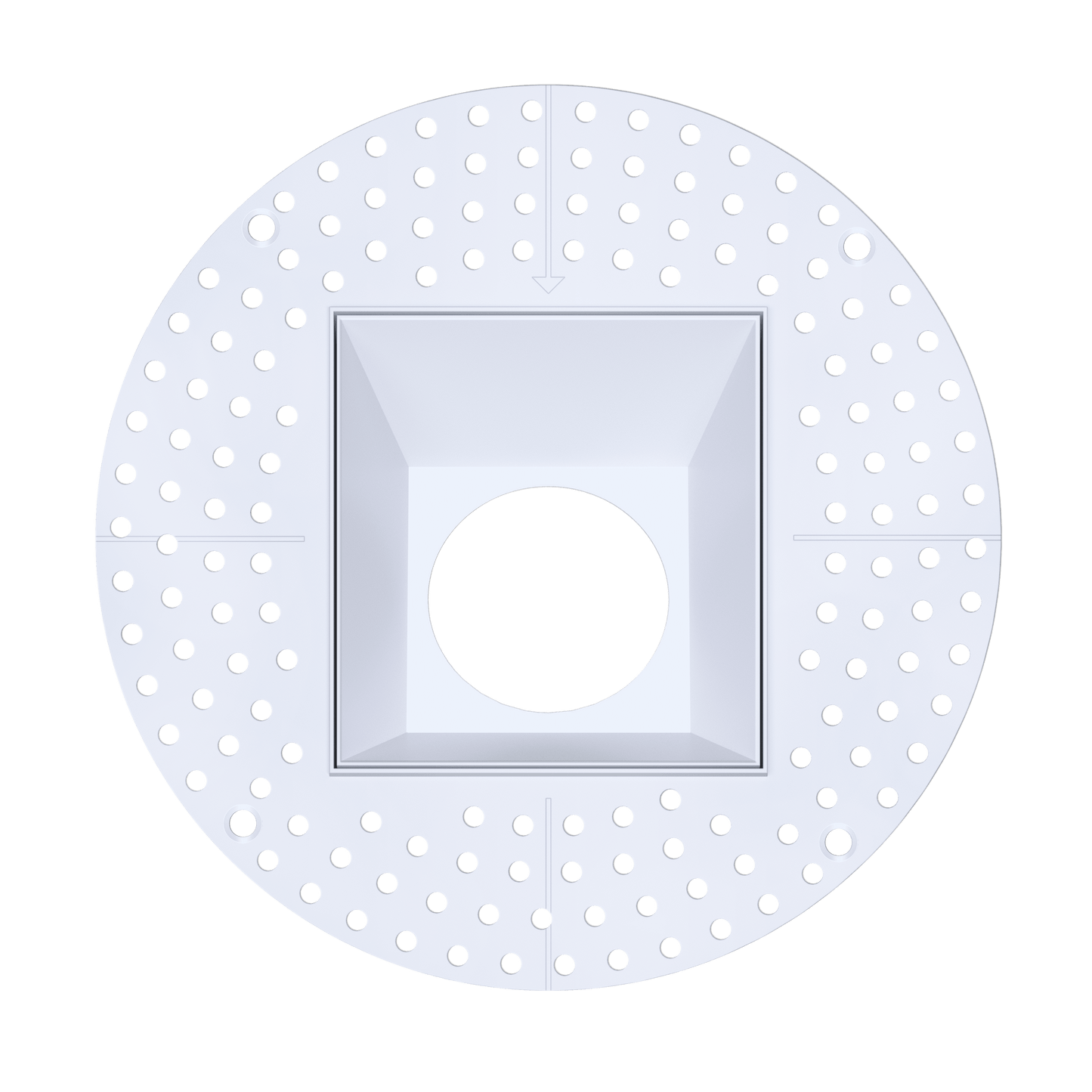 4 Inch White Wall Wash Square Trimless