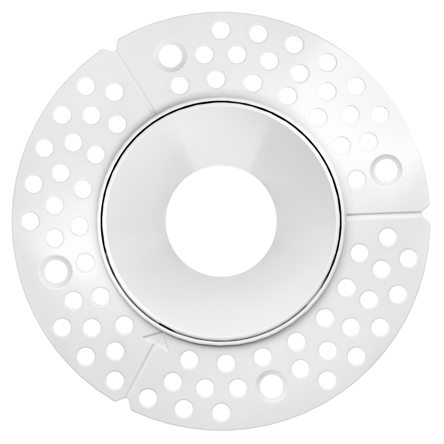 2 Inch White Round Trimless