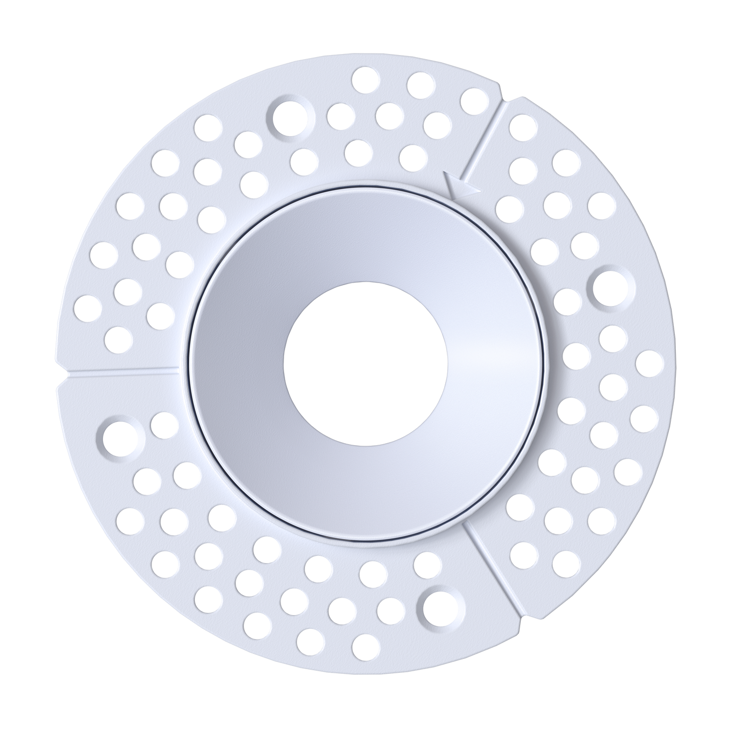 2 Inch White Round Trimless