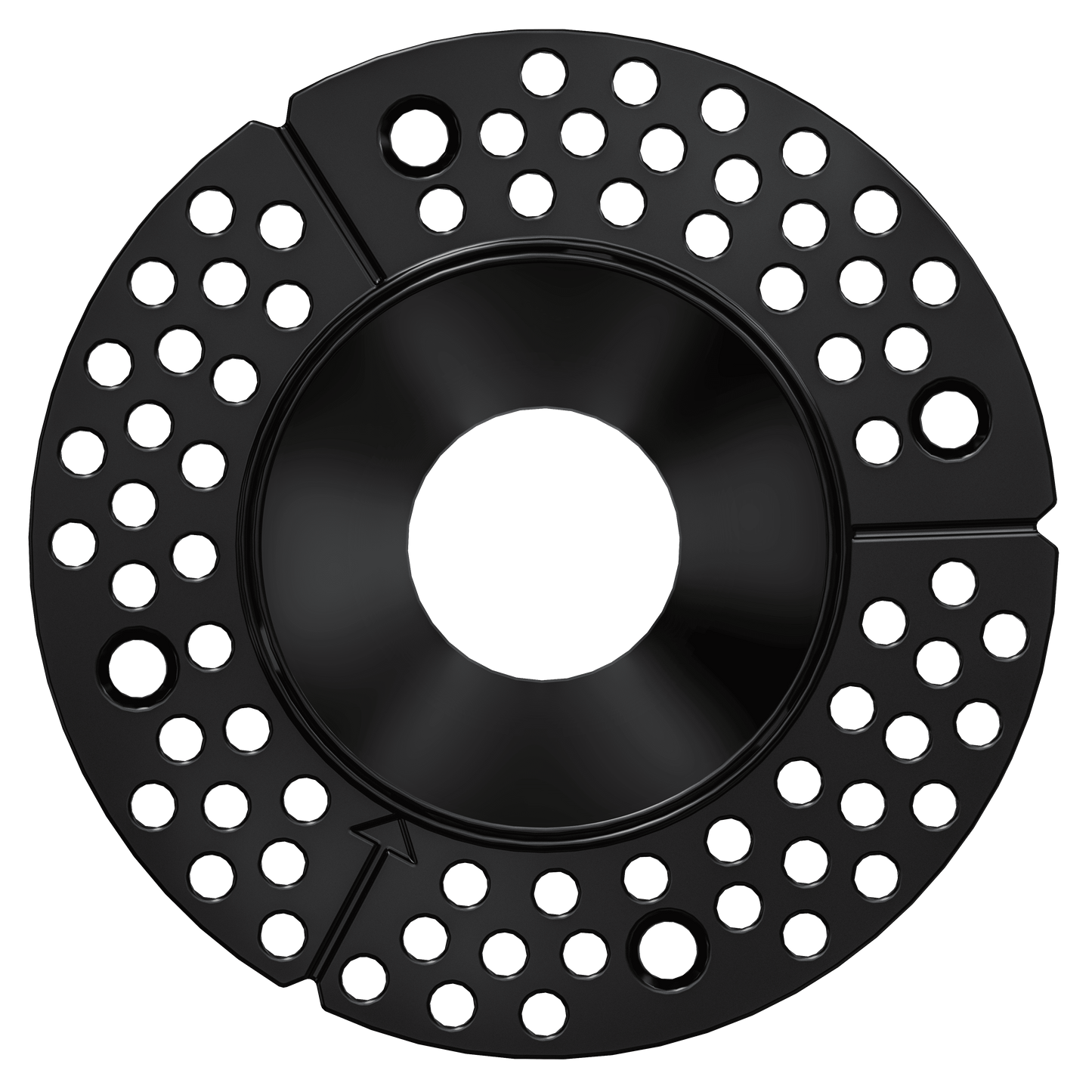 2 Inch Black Round Trimless