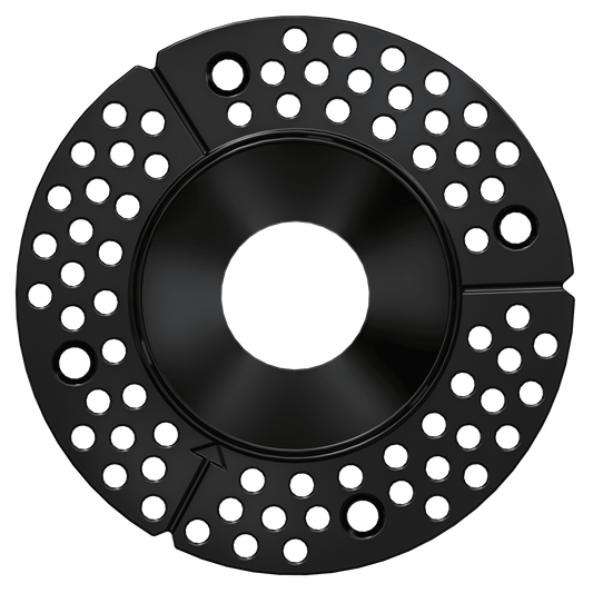 2 Inch Black Round Trimless