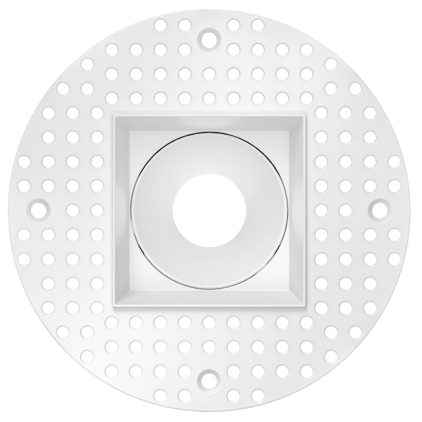 2 Inch White Square Trimless