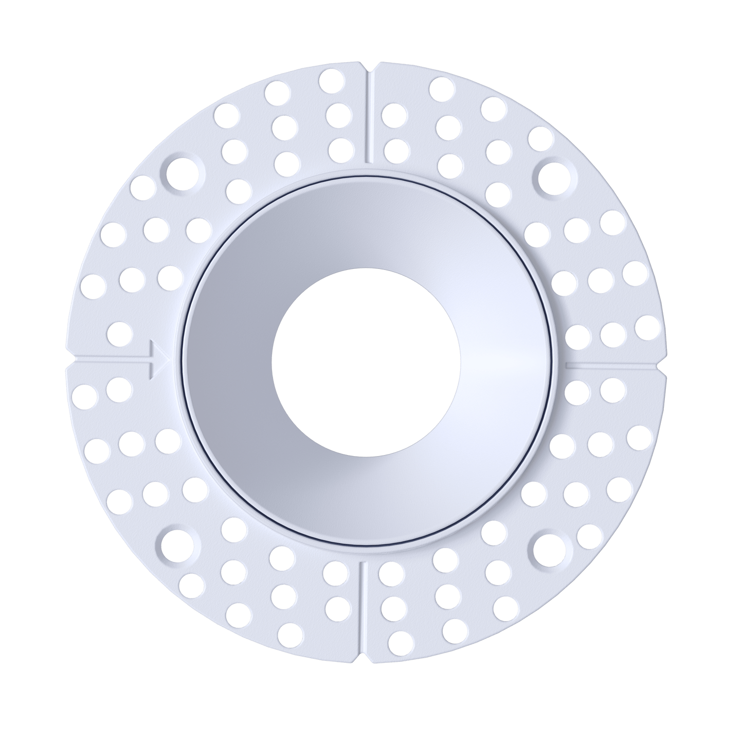 3 Inch White Round Trimless Kit