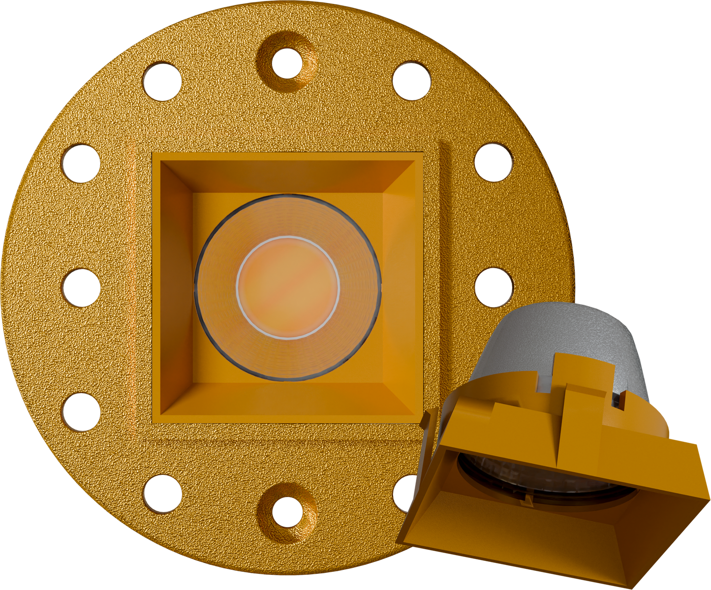 1 Inch Brass Square Trimless Kit