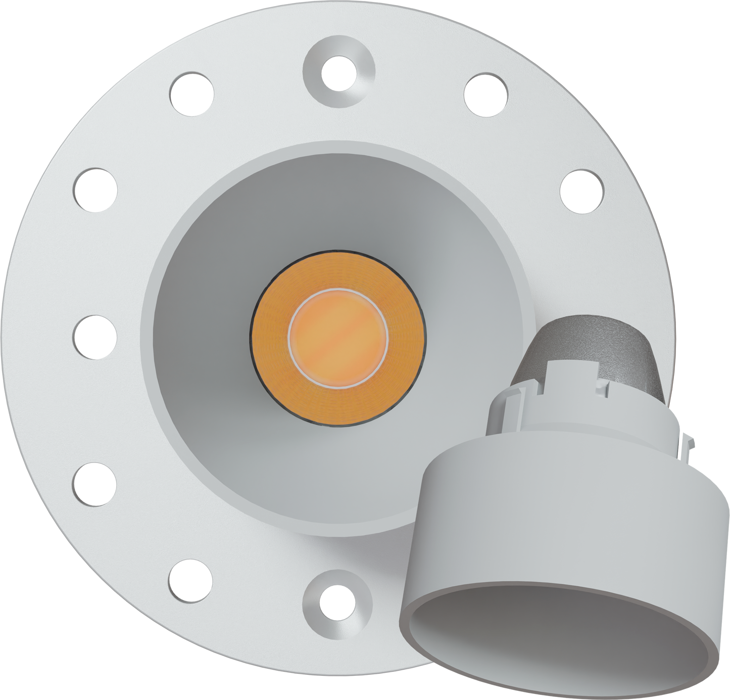 1 Inch White Round Drop Trim Kit