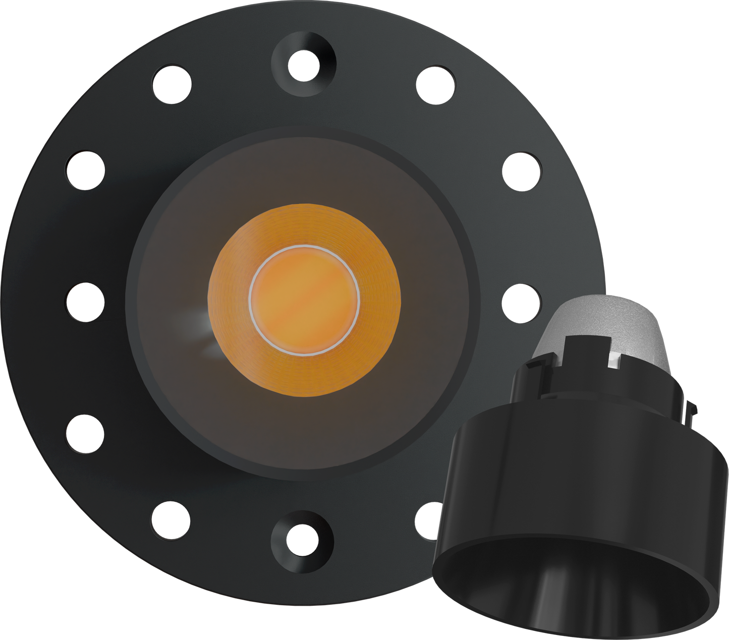 1 Inch Black Round Drop Trim Kit