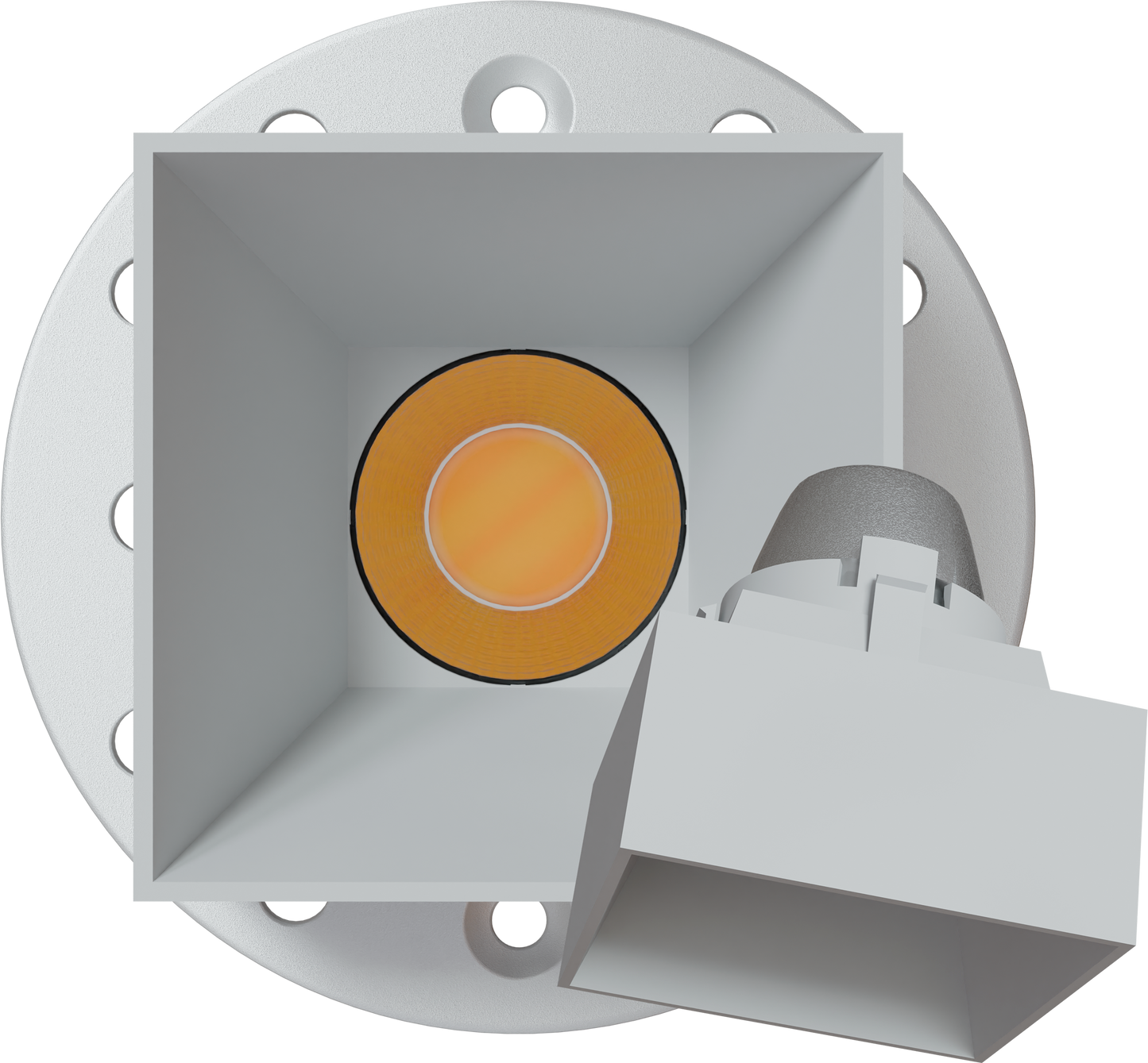 1 Inch White Square Drop Trim Kit