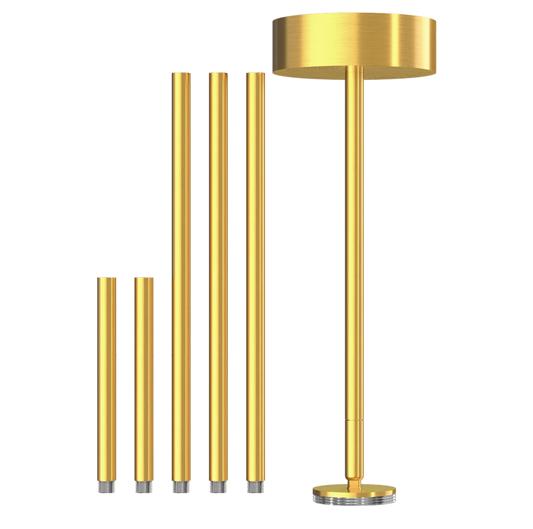 2.5 Inch Surface Mount Adjustable Stem Pendant (Brushed Brass)