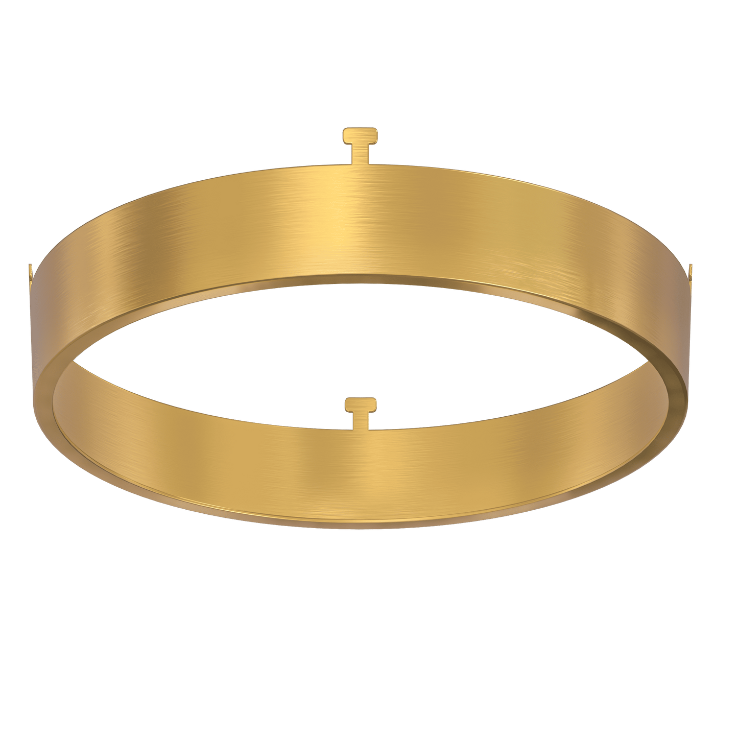 5" Round Brushed Brass Surface Mount Cover