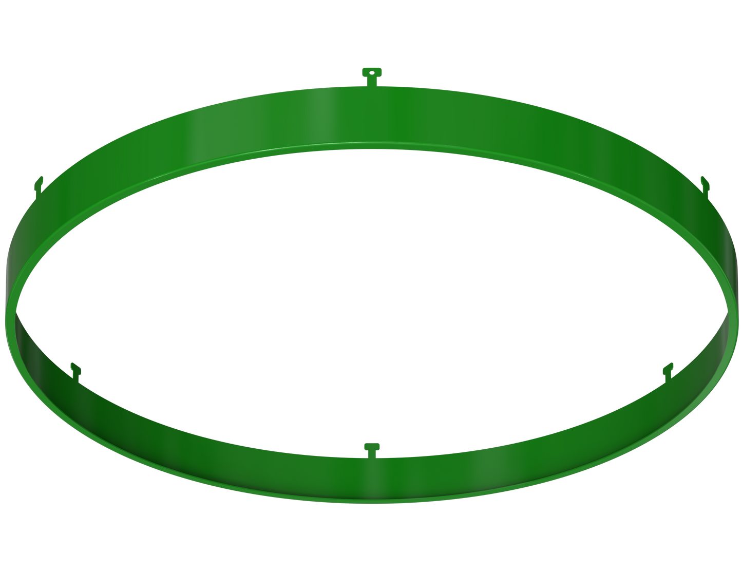 12" Round Green Surface Mount Cover