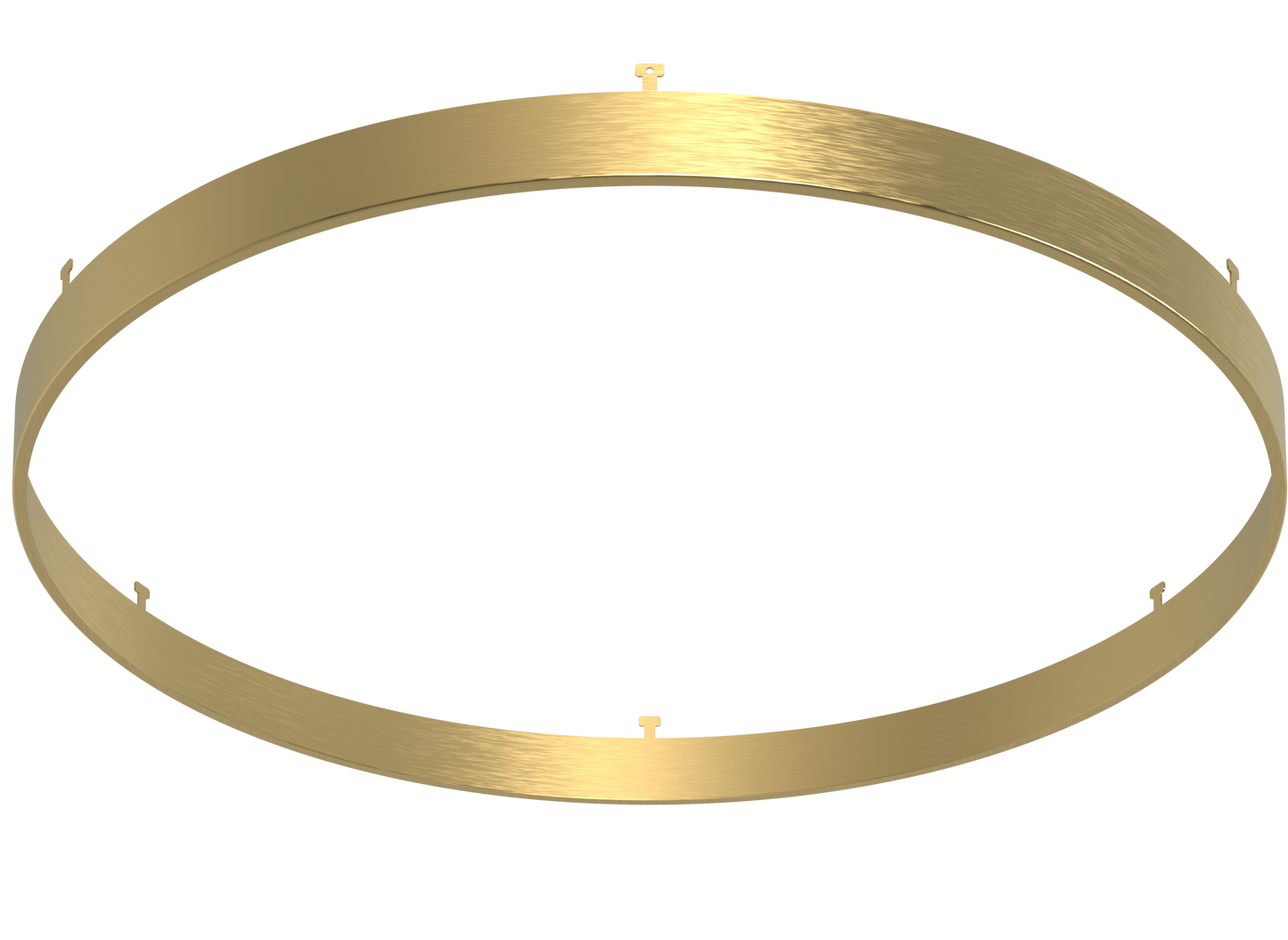 14" Round Brushed Brass Surface Mount Cover