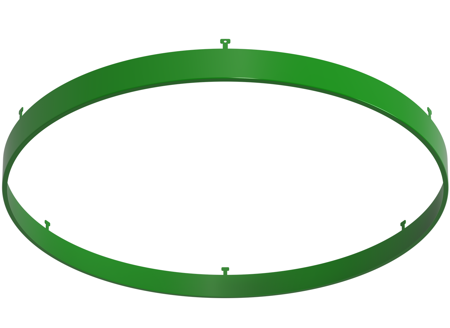 14" Round Green Surface Mount Cover