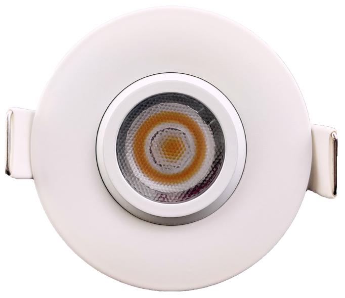 2" Round Flushed Gimbal (White)