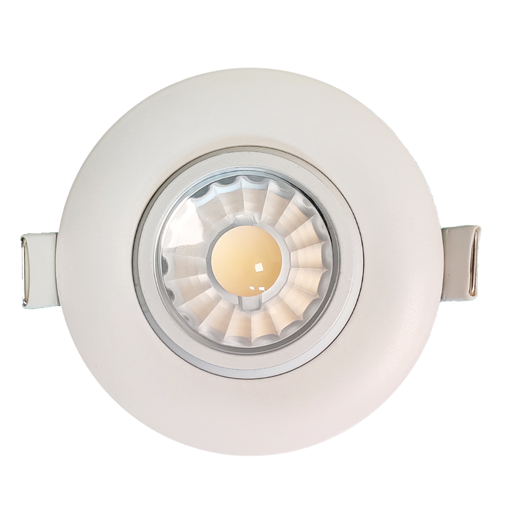 3" Round Flushed Gimbal (White)
