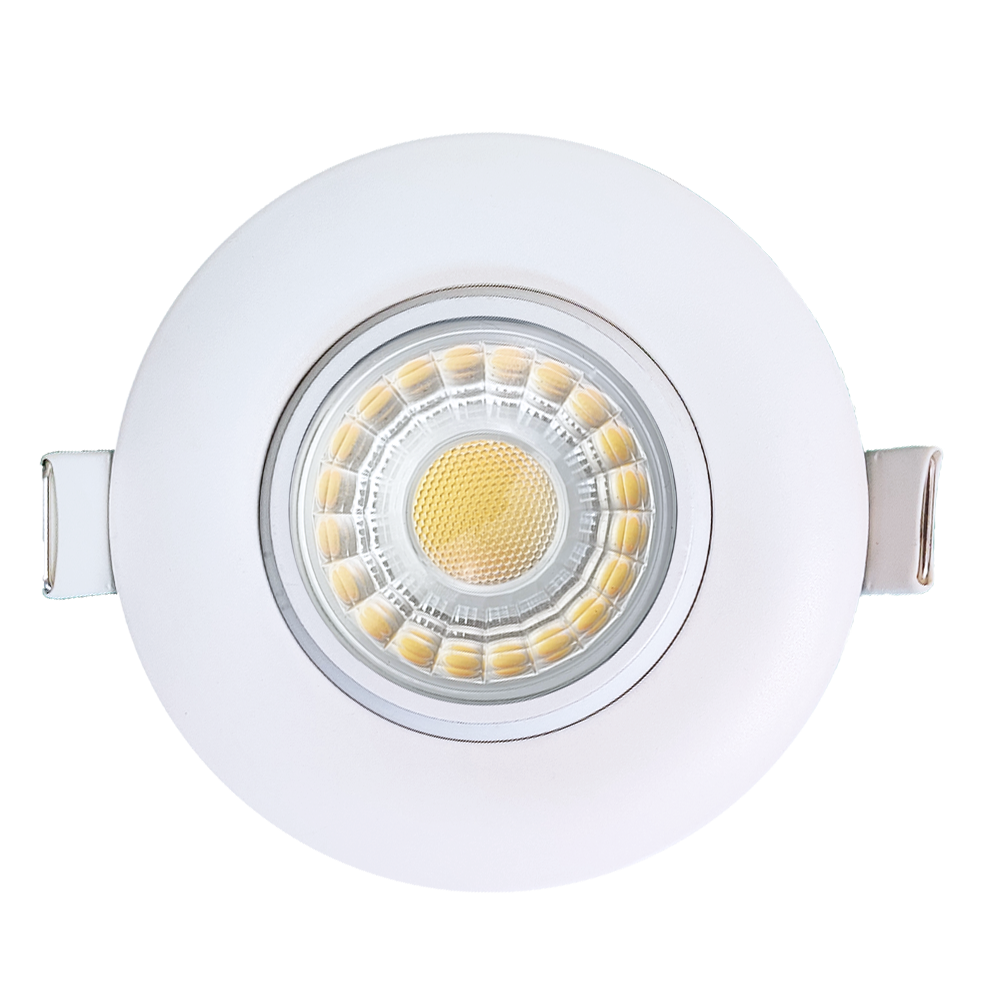 3" Round Flushed Gimbal (White)