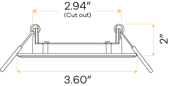 3" Round Flushed Slim 4100K