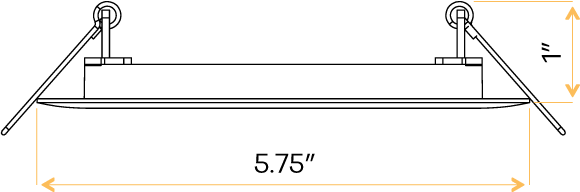 5" Round Flushed slim