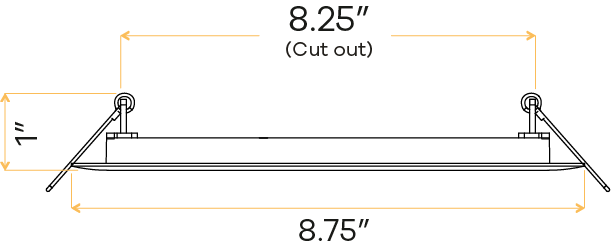 8" Round Flushed slim
