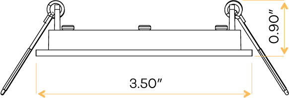3" Square Flushed slim