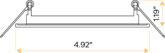 4" Square Flushed slim