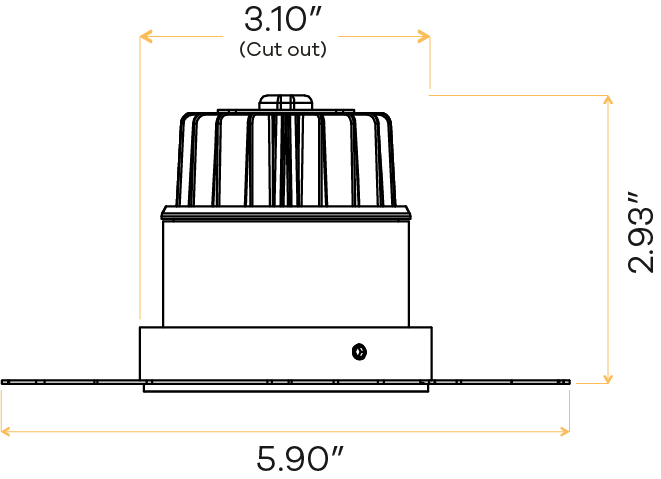 3.5” Round Trimless Luminaire (Black)