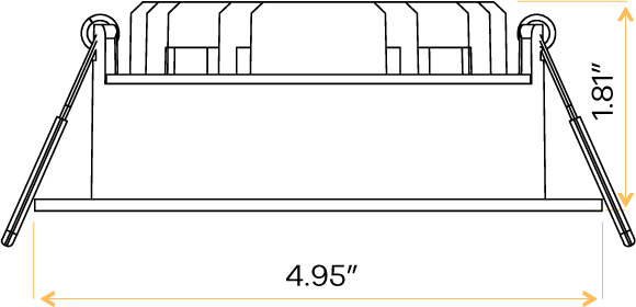 4" Square Regress slim