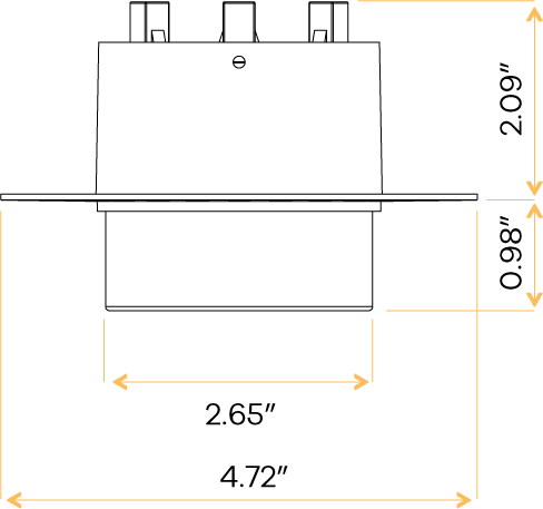 3" Round Trimless Drop Lens